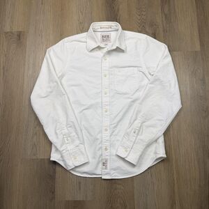 Ruehl No.925 Shirt Mens Large White Long Sleeve Button Up Pocket Casual Cotton